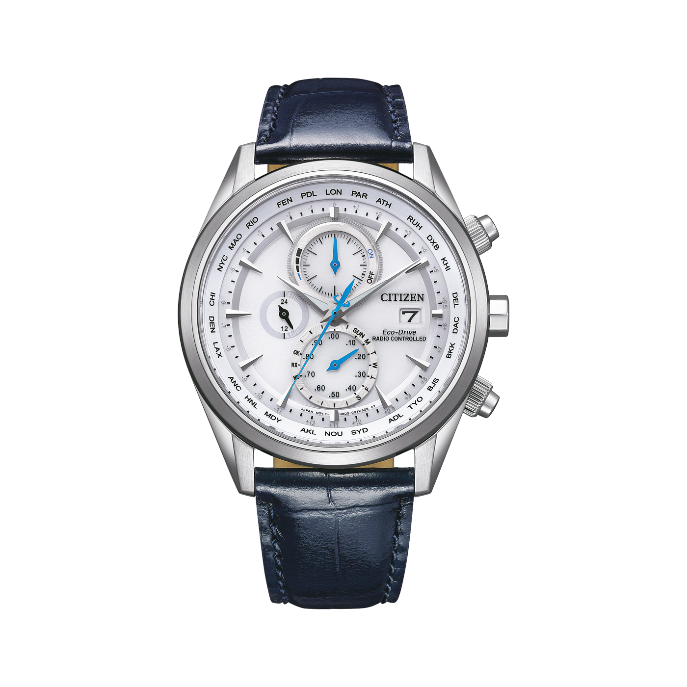 CITIZEN Eco-Drive Radio-Controlled World Time Chronograph AT8260-18A